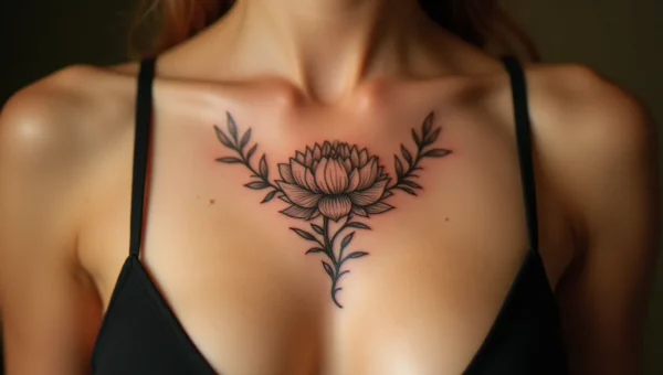 Tatouage entre la poitrine signification : guide complet