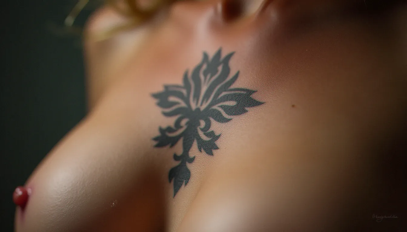 Résultat cicatrisé d'un tatouage tétons cancer montrant une aréole reconstituée avec des dégradés naturels sur peau post-mastectomie