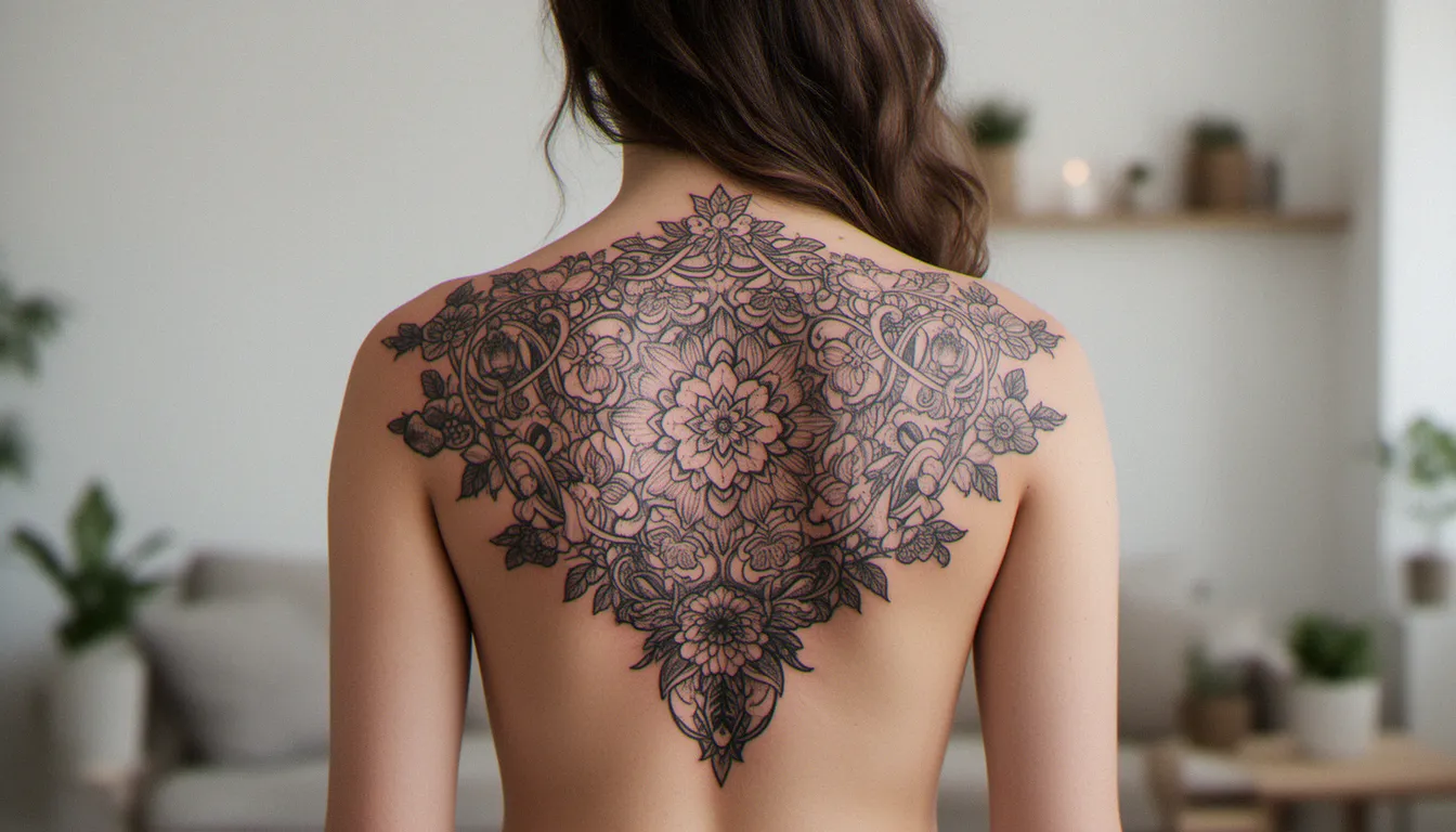Illustration de tatouage dos femme